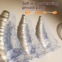 Godemiché anal réaliste en forme de pieuvre, énorme, en silicone liquide souple, transparent, stimulateur anal manuel, produit pour adultes, jouets sexuels pour femmes