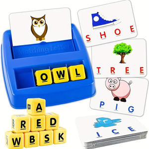 Máquina de juego de emparejamiento de tarjetas con letras en inglés para niños, juguete de rompecabezas para aprender Pinyin, palabras en inglés, lectura de imágenes y alfabetización. - Product Image 4