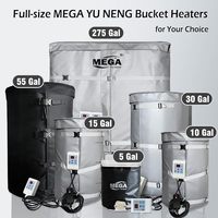 Chauffage au sol électrique portable noir 200L 120V avec protection contre les fuites pour chauffage industriel à l'huile, utilisation extérieure, température maximale 150F
