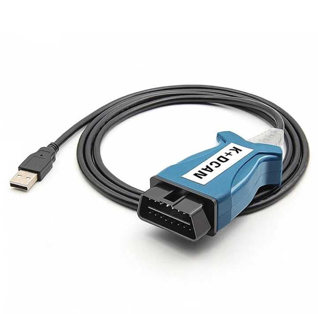 FTDI Ft232rl Chip Powered K Dcan Diagnostic Cable OBD2 Interface USB Connection 12V PVC Insulation for Automotive Diagnostics