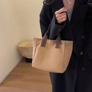 Sac fourre-tout en toile de couleur unie, style japonais minimaliste, avec blocs de couleur, sac à bandoulière portable de voyage, personnalisable, vente en gros d'usine - Product Image 3