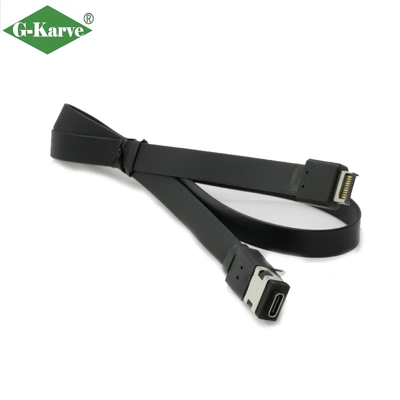 Desktop Computer <strong>Case</strong> <strong>Front</strong> <strong>Panel</strong> Type-C <strong>USB</strong> <strong>3.0</strong> Gen 2 Adapter Cable with Pure Copper Conductor Cover Plate for DIY Enclosure