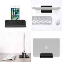 Support pour ordinateur portable en alliage d'aluminium rotatif à 360 degrés Support de quai vertical réglable pour ordinateur portable Matériau métallique