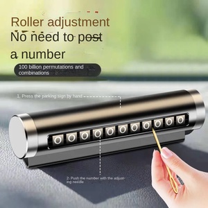 Panneau de stationnement <span class=keywords><strong>temporaire</strong></span> de voiture de rouleau explosif Compatible pour Apple pour iPhone support de téléphone <span class=keywords><strong>portable</strong></span> voiture Parking Logo en métal téléphone Num - Product Image 3