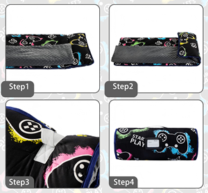 Sac de couchage pour enfants, tapis de sieste pour tout-petits avec oreiller amovible pour la garderie et l'école maternelle - Product Image 6