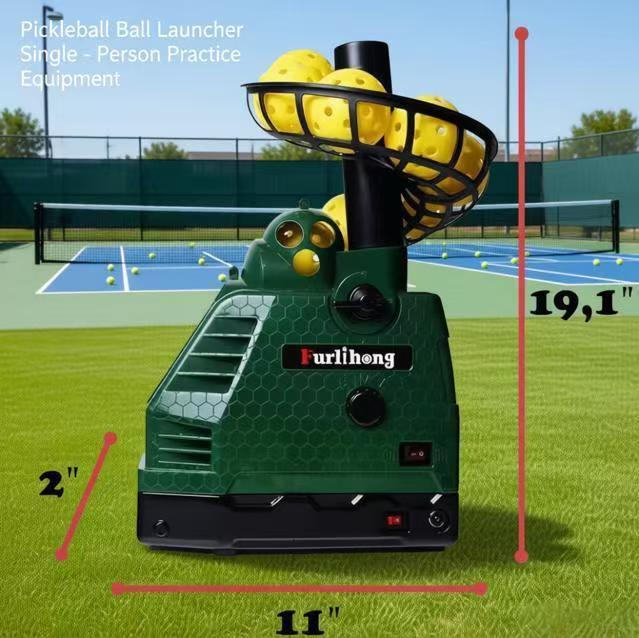 Brand New Trendy Solid Pickleball Ball Launcher Single Person Practice Striking Serving Trainer Equipment Return Net Carry Bag