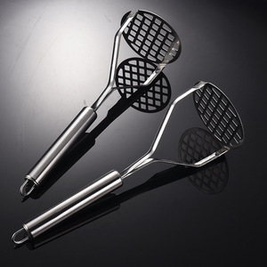 Stainless Steel Dishwasher <b>Safe</b> Potato Masher 2 Piece Set Mesh Design Kitchen <b>Tool</b> for Puree and Baby Food - Product Image 1