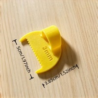 Kit de gabarits de couture D&D – Outil d'assistance pour surjet à la main, 3 tailles, accessoires de couture DIY pour points de bordure, en plastique portable jaune