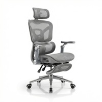 Chaise de bureau ergonomique réglable de haute qualité avec support lombaire et base à cinq étoiles pour usage professionnel