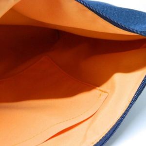 <b>Jeans</b> Casual Cosmetic Bag Custom DIY Denim Embroidered Makeup Organizer Large Capacity Recycled Denim Zipper Travel Pouch - Product Image 5