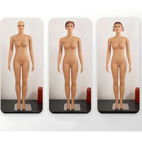 Maniquíes Europeos y Americanos para Mujer, Color Piel Simulado, Cuerpo Completo, Cabeza Reemplazable, Exhibición de Ropa en Escaparates