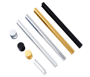 Griffe aus Weltraum-Aluminiumlegierung, gerade, massiv, verdickt, 4 Farben, für Küche, Schlafzimmer, modern, minimalistisch, für Kleiderschrank, Schrank, Schublade - Product Image 1