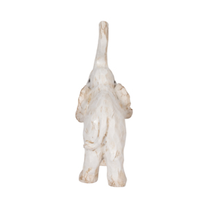 Figurine d'éléphant en résine, sculpture décorative blanche pour la maison, le salon, la salle de bain, ornement d'accentuation pour étagère - Product Image 4