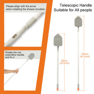 Juego de cepillos de suelo desmontables HOLAMOPA 3 cabezales esponja microfibra PP diseño duradero - Product Image 6