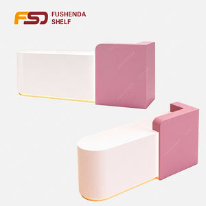 Mostrador de Recepción Curvo de Diseño Moderno y Lujoso para Salón de Belleza, para Organización y Capacitación, para Mostrador de Caja, Tiendas de Ropa - Product Image 5