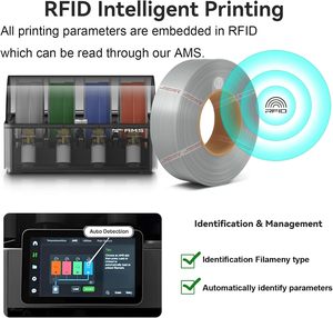 Filament d'impression 3D PLA Basic Refill Bamboo Lab - Blanc Jade (<span class=keywords><strong>10100</strong></span>) Consommables d'auto-calibration RFID pour A1, X1, P1, H2D, H2C - Product Image 4