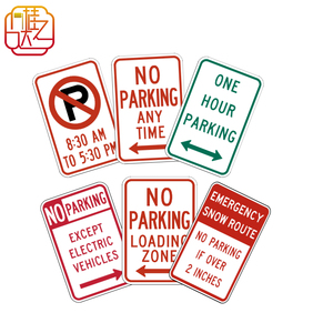 Panneaux de signalisation routière durables « Interdiction de stationnement » - Plaques de réglementation du stationnement multi-usages pour rues et propriétés - Product Image 1