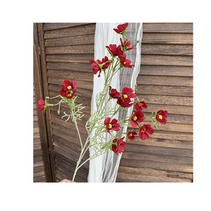 Fleurs artificielles Jinxi Cosmos en soie, faites à la main, pour mariage et décoration intérieure, blanc, rouge, jaune, bleu, violet, rose clair, violet clair - Product Image 5
