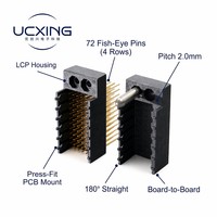 Conector de Placa MB072, 72 Pines, 180 Grados, Tipo Ojo de Pez, Macho, Paso de 2mm, para Señales de Alimentación en PCB Automotrices