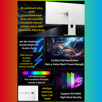 Nouvel écran ultra-large P40U 40 pouces 5K 5120*2160 IPS 60Hz 99% SRGB, écran miroir compatible Windows pour la conception graphique, le stockage et le bureau