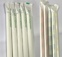 Emballage de boîtes en papier de bambou biodégradable écologique, avec et sans emballage, pailles en papier pour boisson