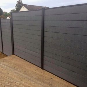 Unifloor, bajo mantenimiento, ecológico, madera, plástico, valla compuesta, poste de aluminio, jardín al aire libre, valla WPC - Product Image 6
