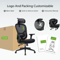 Silla de oficina ergonómica moderna de malla con respaldo alto, cómoda, ajustable, reposacabezas 3D, cromada, con elevación a gas, venta al por mayor de fábrica