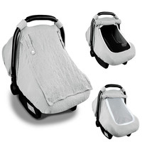 Poncho d'allaitement ajustable 3-en-1 en mousseline respirante anti-coup de pied pour bébé, idéal comme housse de siège auto – Vente en gros