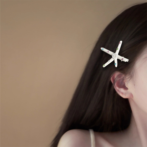 Multiple Models Cute <b>Sweet</b> Exquisite Starfish Shaped Hairpin Cartoon Women's Color Alloy Hairpins Fashion Jewelry Wholesale - Product Image 1
