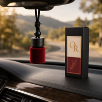 Bouteille vide suspendue pour diffuseur de parfum de voiture, flacon en verre floqué pour huiles essentielles et arômes