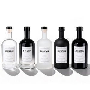 Bouteille de liqueur en verre transparent vide de 750 ml avec étiquetage personnalisé, bouteille de vin de 1 litre avec bouchon pour les marques de vodka, <span class=keywords><strong>gin</strong></span> et jus de <span class=keywords><strong>gingembre</strong></span> - Product Image 3