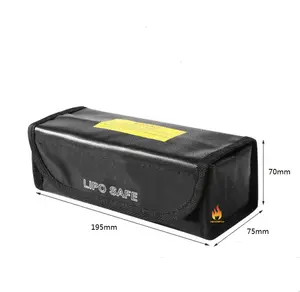 high temperature resistant multifunctional glass fiber explosion-proof bag Lipo Safe Bag Ebike Battery Fireproof Charging Bag