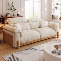 Elegantes, Gemütliches, Weiches Einfarbiges Stoffsofa mit Elektrischer Liegefunktion, Ecksofa in Weiß, Wolkenartiges Design mit Schlaffunktion