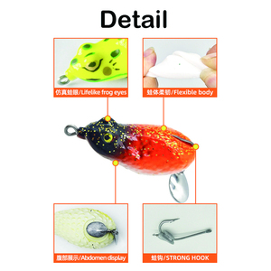 Señuelo de pesca biónico acción de natación vívida falda de silicona señuelo de rana suave Natural Topwater 4cm 6g 5,5 cm 13g - Product Image 2