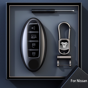 เคสใส่กุญแจรถระยะไกล4ปุ่มสีเทาไทเทเนียมสำหรับ <span class=keywords><strong>Nissan</strong></span> <span class=keywords><strong>x</strong></span> <span class=keywords><strong>Trail</strong></span> <span class=keywords><strong>T32</strong></span> <span class=keywords><strong>2020</strong></span> Rogue Patrol Murano htrail Maxima - Product Image 3