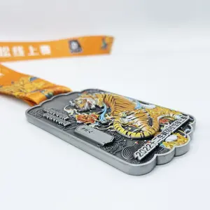 하이 퀄리티 트로피 축구 실행 도매 리본 마라톤 3D 상 금속 사용자 정의 메달