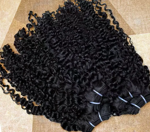 Vendor rambut manusia keriting Burmese grosir 100 bundel rambut keriting siam rambut selaras kutikula mentah tanpa proses dengan penutup