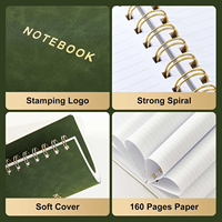 Cuaderno Espiral Personalizado con Tapa Blanda de Gamuza, Cuaderno de Notas con Rayas para la Universidad, Diario, Agenda para Escribir, Escuela, Oficina