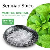 Cas 89-78-1 prix de gros de qualité alimentaire rafraîchir naturel menthe poivrée cristal glace pour sauna additif alimentaire saveur et parfum