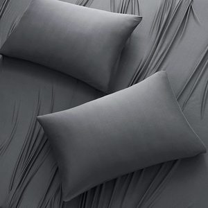 Bộ Ga Trải Giường Bằng Cotton 1800tc Màu Trơn 4 Món Ga Trải Giường Vi Sợi Cho Chăn Ga Trải Giường Bộ Ga Trải Giường - Product Image 4