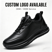 Chaussures de course et de marche légères pour hommes, avec logo personnalisé, en maille noire, semelle à coussin d'air, vente chaude en gros