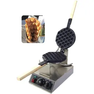 Stainless Steel Bubble Egg Waffle Machine Snack Equipment Commercial Electric Heart Shape Bubble Waffle Maker