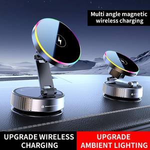 Chargeur sans fil magnétique pour tableau de bord de voiture Nano Gel amélioré 15W 360 °   Support de téléphone pliable réglable pour iPhone - Product Image 6
