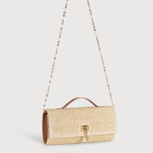 Nouveau Sac Bandoulière Tressé en Paille 2026 pour Femme, Sac à <span class=keywords><strong>Rabat</strong></span> en Rotin, Sac à <span class=keywords><strong>Main</strong></span> d'Été pour la Plage, Petit Sac Messager à Chaîne, Style Bohème Tendance - Product Image 2
