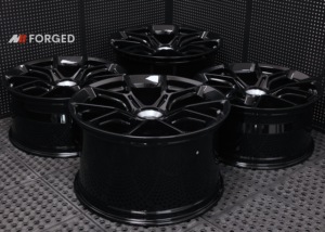 Jantes MN forgées noir brillant à blocage central pour Porsche <span class=keywords><strong>911</strong></span> <span class=keywords><strong>GT3</strong></span> <span class=keywords><strong>RS</strong></span> <span class=keywords><strong>996</strong></span> 997 991 Turbo S 991.2 - Product Image 3