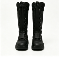 Bottes de randonnée montantes pour hommes, à semelle épaisse, avec lacets et fermeture éclair latérale, antidérapantes, résistantes à l'usure, en cuir véritable et respirantes