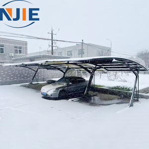 Tente de stationnement de voiture de résidence à vent fort prête à l'emploi Abris d'auto de style simple avec <span class=keywords><strong>bois</strong></span> traité sous pression naturel pour garage de voiture - Product Image 5