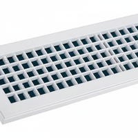 Diffuseur d'air linéaire en aluminium à montage encastré, grille de plafond sans cadre dissimulée pour plaque de plâtre