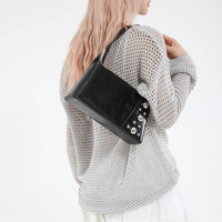 Sac à bandoulière de luxe personnalisé pour femme, petit format, en PU, design tendance, avec fermeture éclair et poignée unique, portable