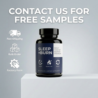 Complément alimentaire brûleur de graisse nocturne à marque privée SLEEP+BURN en capsules, certifié GMP, stimulant le métabolisme et favorisant la perte de poids